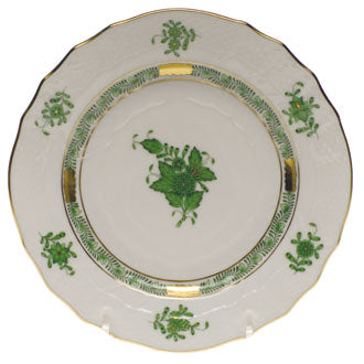 Herend Chinese Bouquet Green Bread and Butter Plate