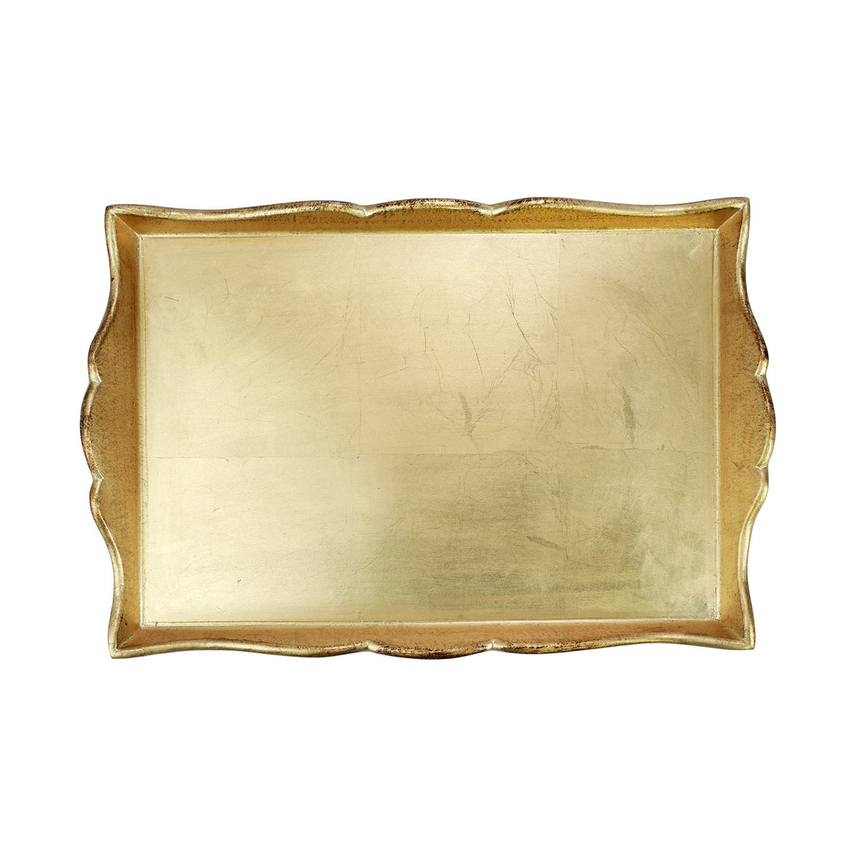 Vietri Florentine Wooden Gold Handled Medium Rectangle Tray – Charles Mayer