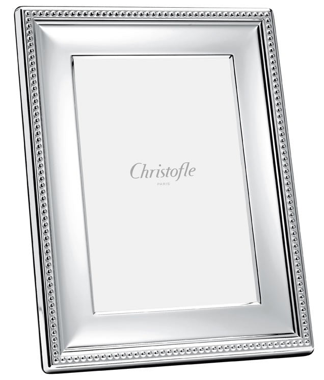 Christofle Perles 5*7 Frame, Silver Plate