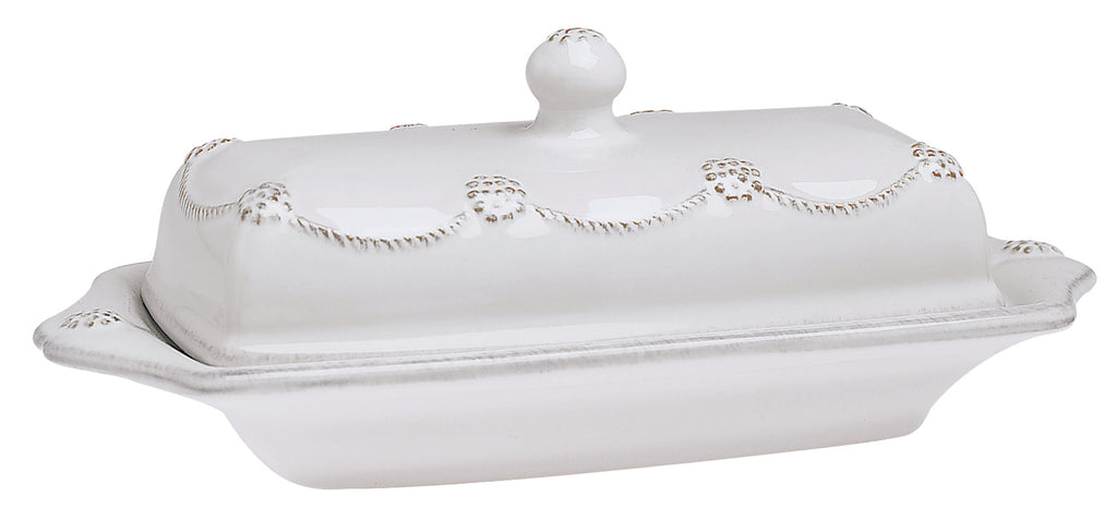 Juliska Berry and Thread White Covered Butter Dish