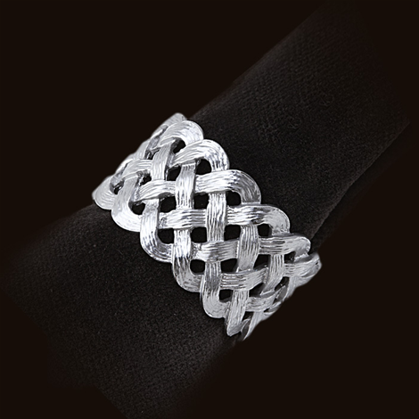 L'Objet Braid Platinum Napkin Rings, Set of 4