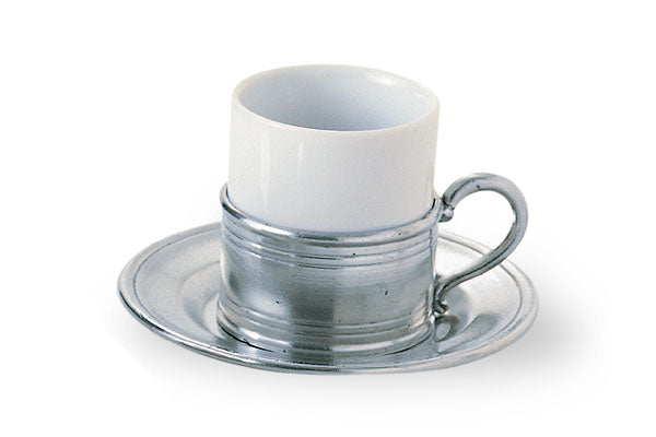 Match Pewter Convivio Demi Cup and Saucer