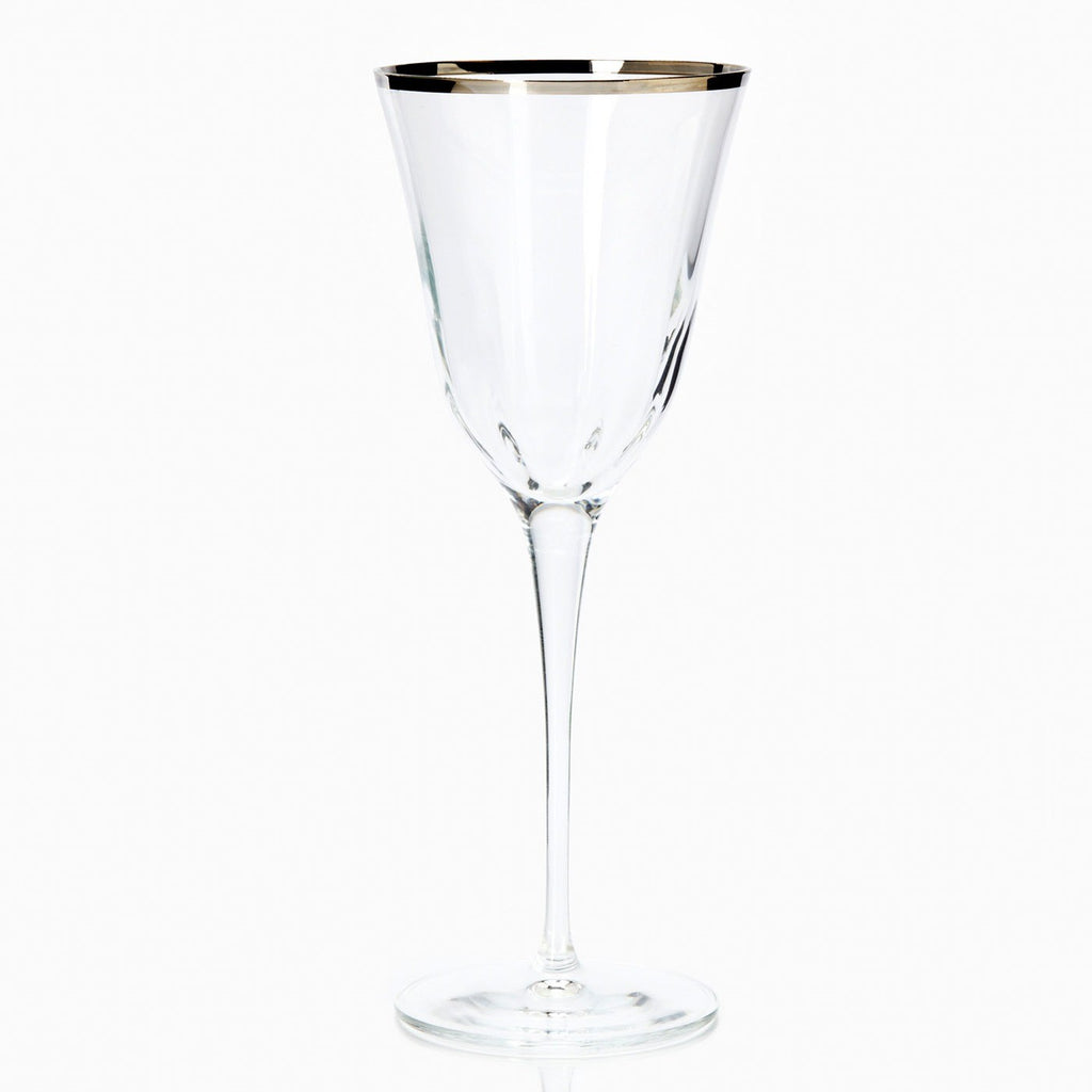 Vietri Optical Platinum Wine Glass